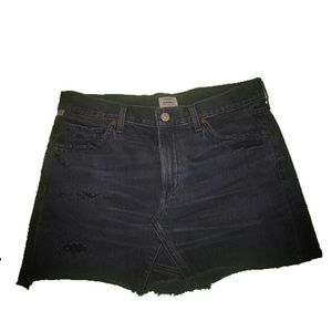 Citizen of Humanity Black Denim Mini Skirt